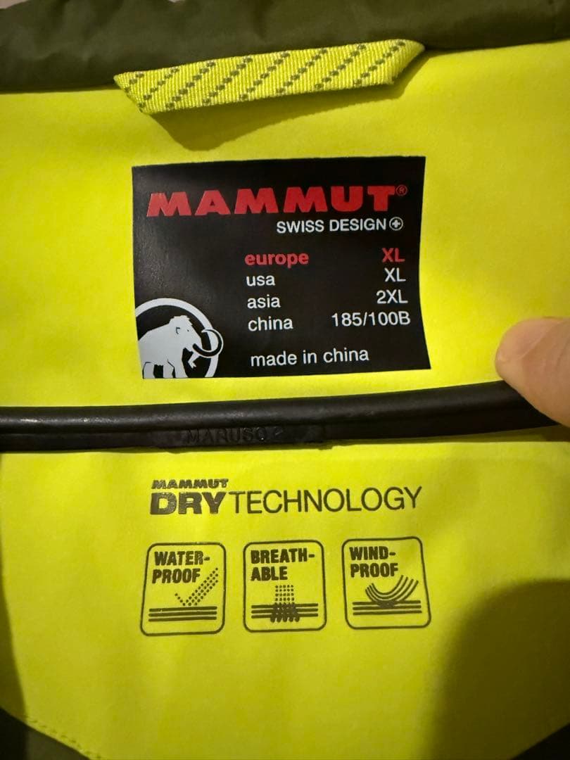 MAMMUT イエロー スキー スノーボード ウェア 2XL マムート
