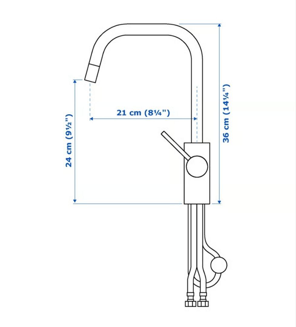 IKEA キッチン混合栓 ホース引き出し式, ステンレスカラー