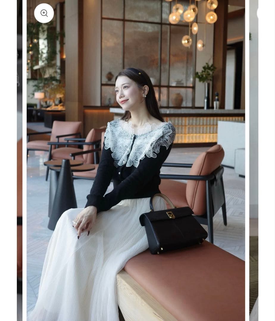 ⭐︎完売商品⭐︎新品未使用⭐︎polaura レースフリルカーディガン ポローラ