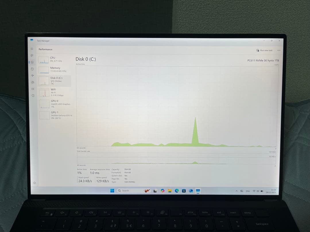 Windowsノート本体 DELL XPS 15 9500 i7-10750H 64GB 4K 1TB