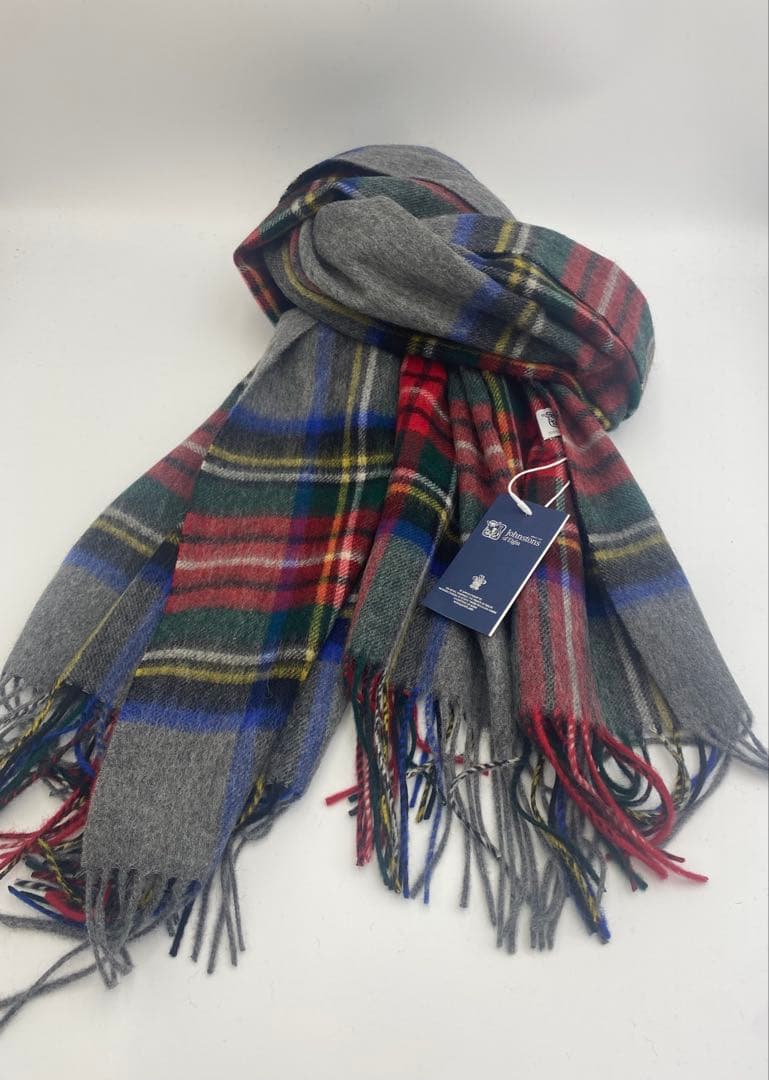 JOHNSTONS ジョンストンズ 大判チェックストール　グレースチュワート