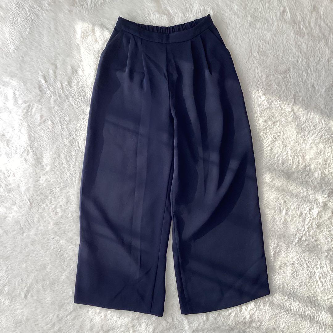 【美品】BEAMS ノーカラー　スリーピース セットアップ　スーツ　ネイビー