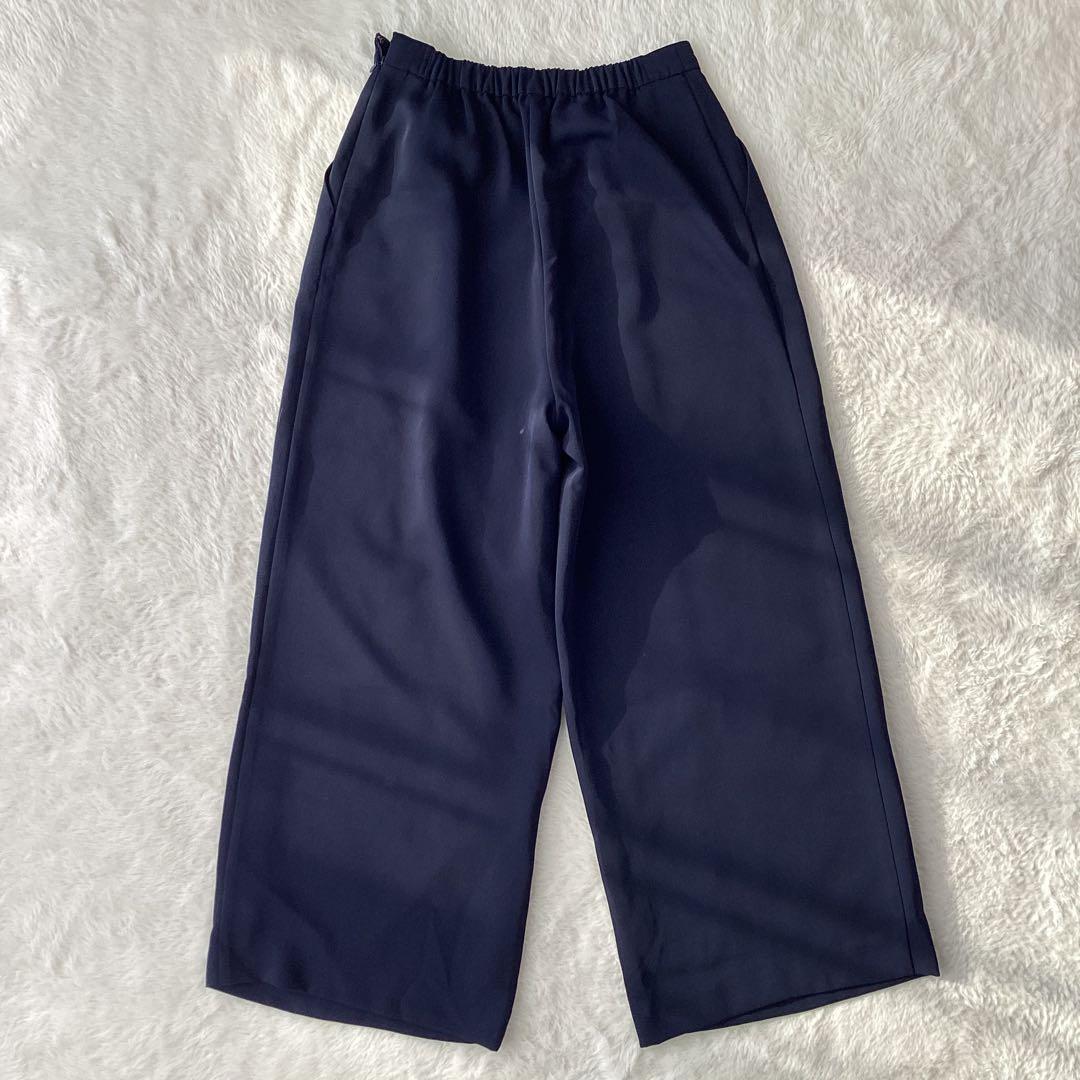 【美品】BEAMS ノーカラー　スリーピース セットアップ　スーツ　ネイビー