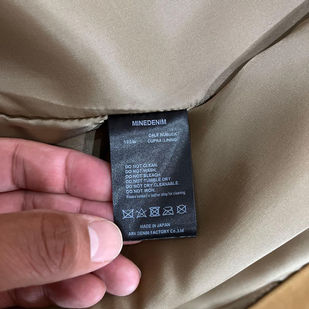 ジャケット・アウター MINEDENIM 20SS Calf Nubuck Zipup Rib BZ