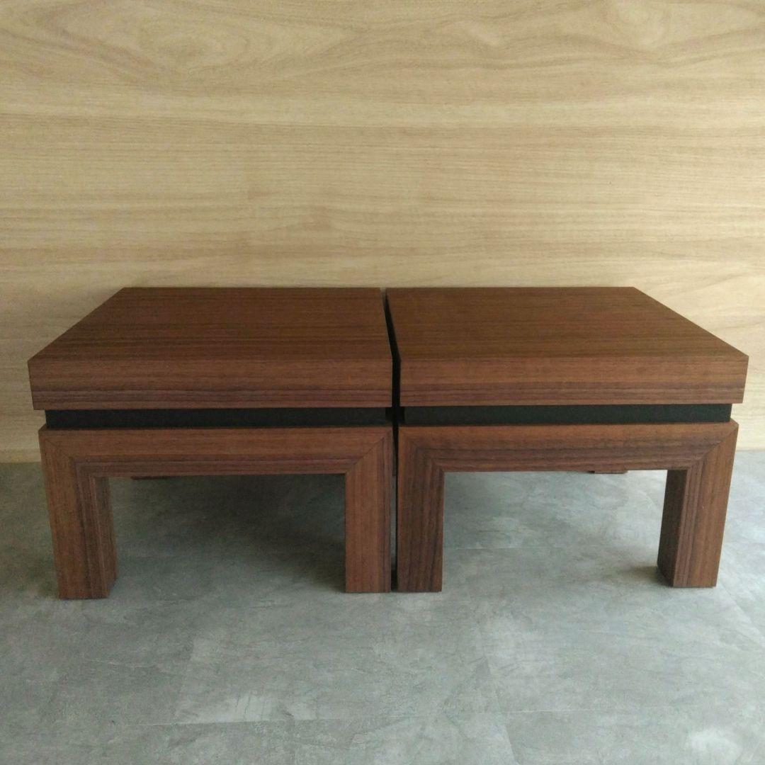 木製スピーカースタンド一対　Walnut