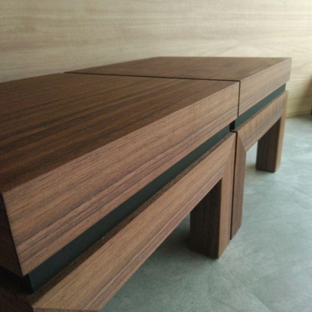 木製スピーカースタンド一対　Walnut