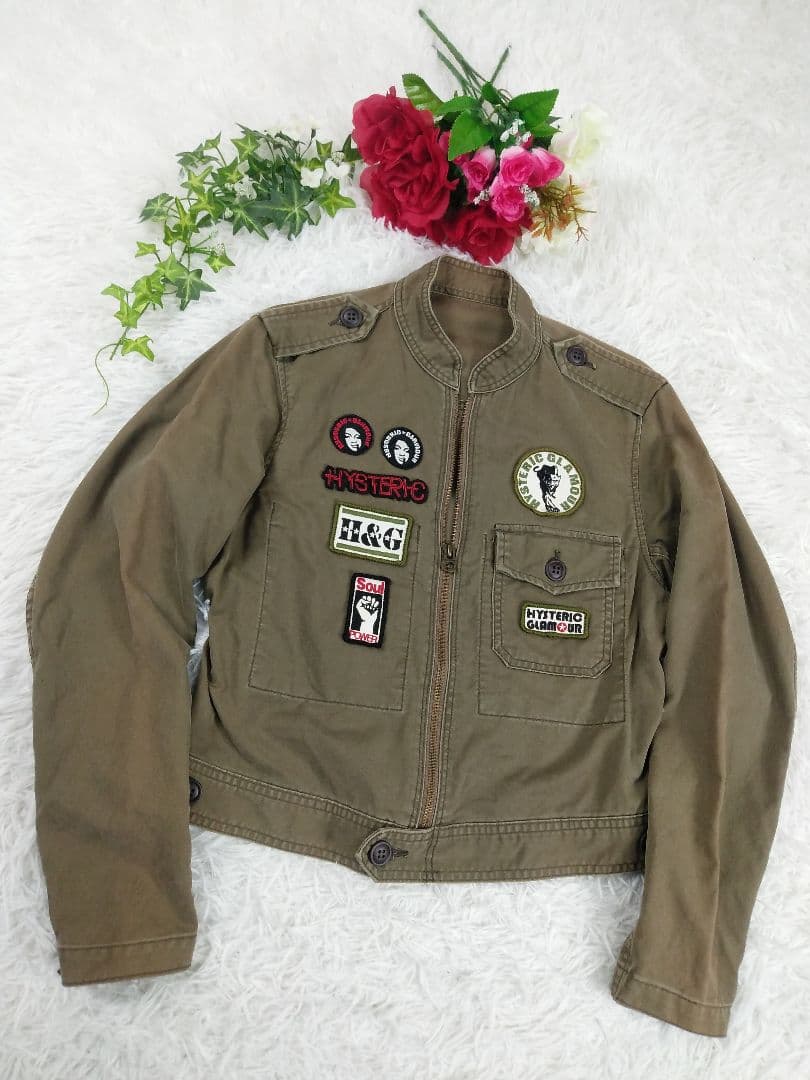 【希少】ヒステリックグラマー ミリタリージャケット 刺繍ワッペン