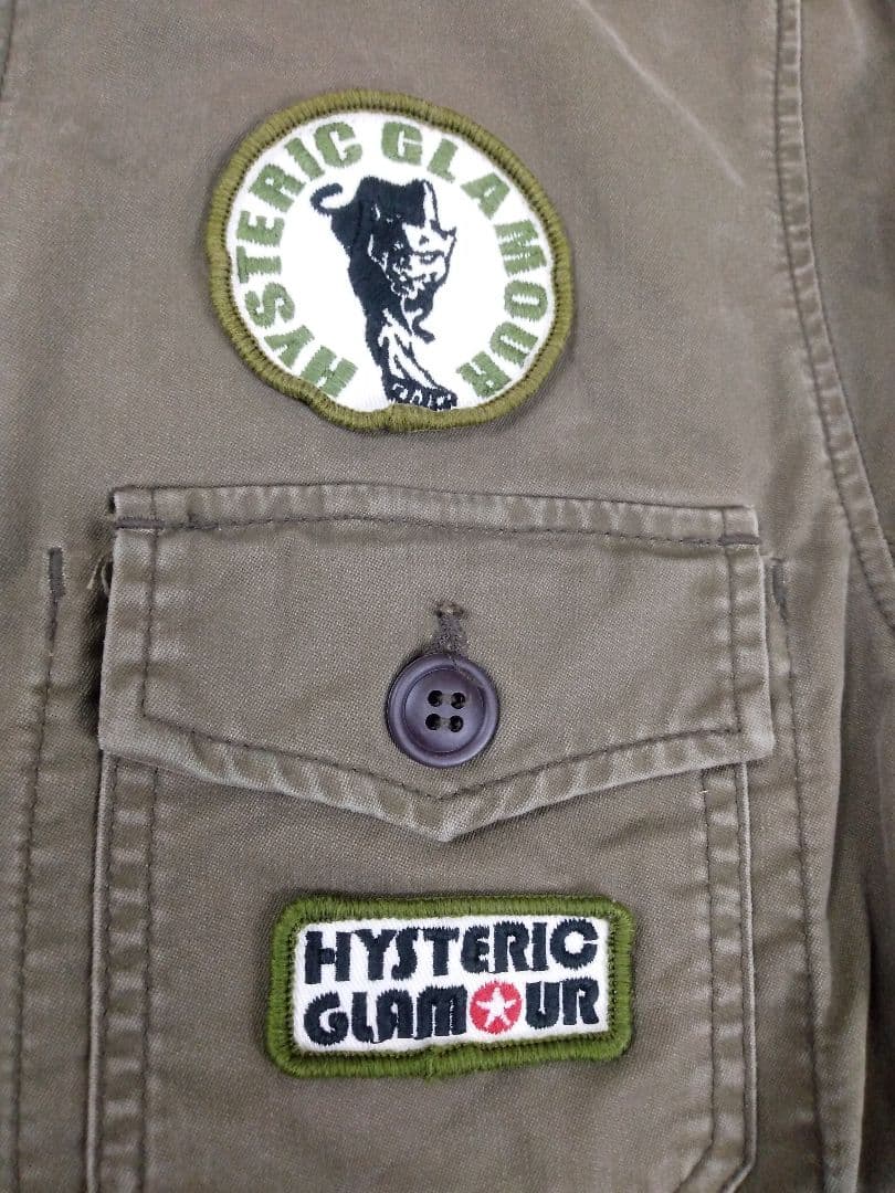 【希少】ヒステリックグラマー ミリタリージャケット 刺繍ワッペン