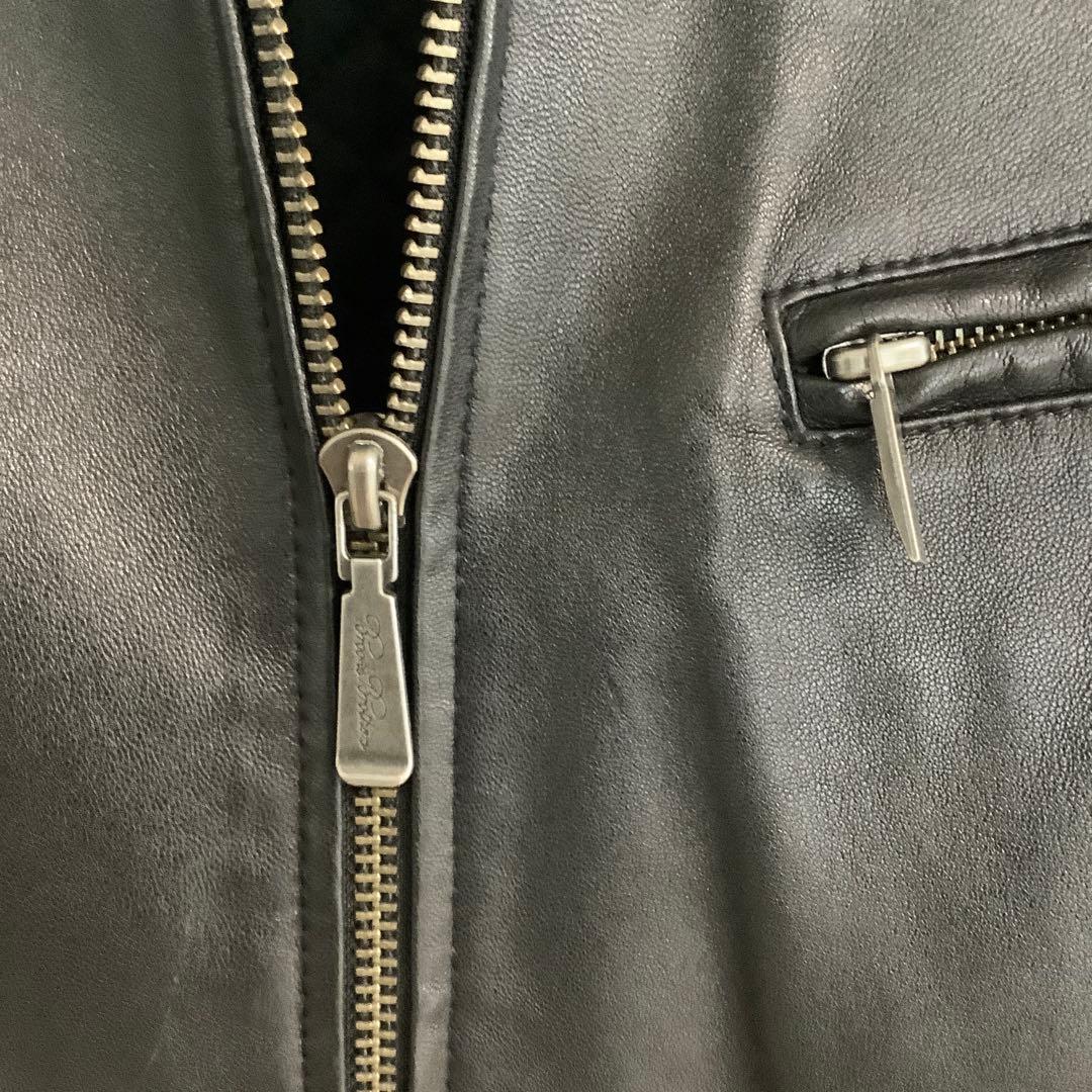 【売切り】極美品 ブルックスブラザーズ レザー 羊革 シングル ライダース L