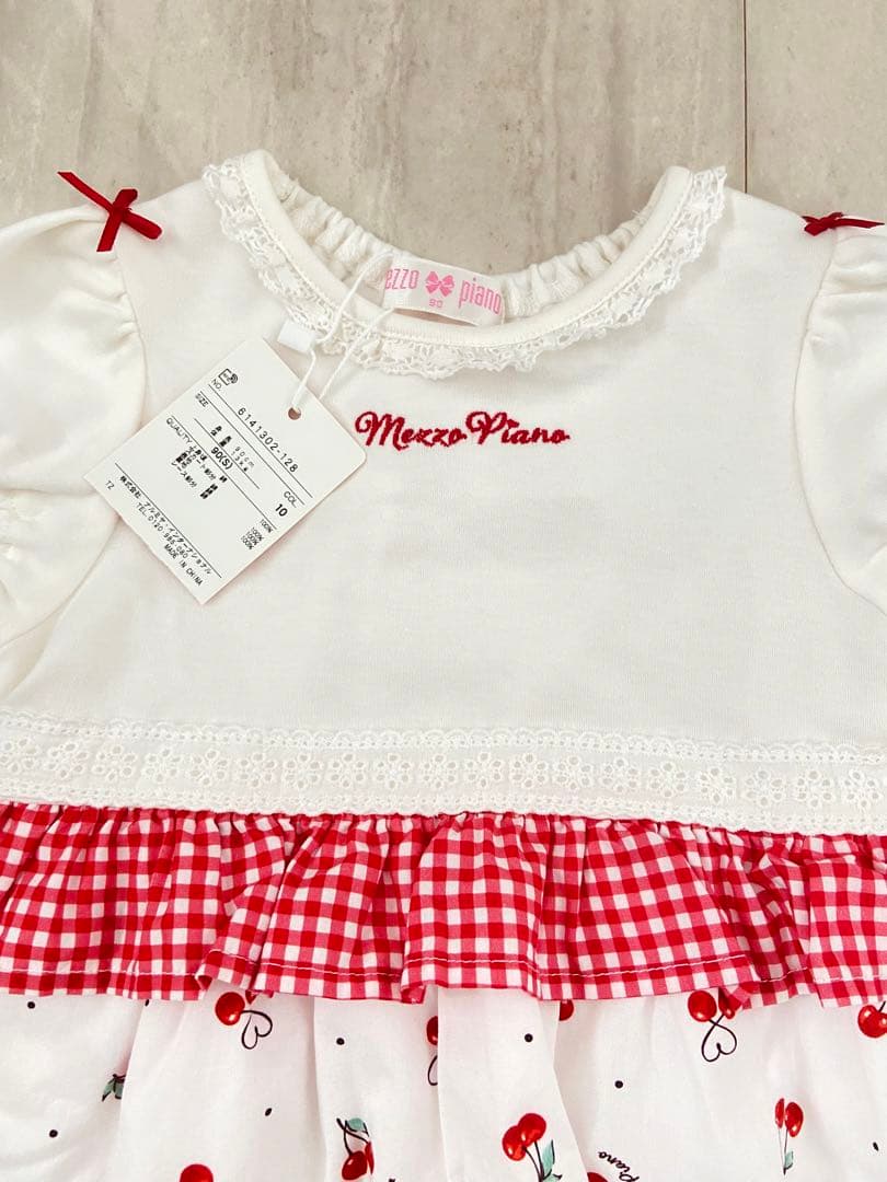 新品未使用　メゾピアノ　ワンピース　90 さくらんぼ