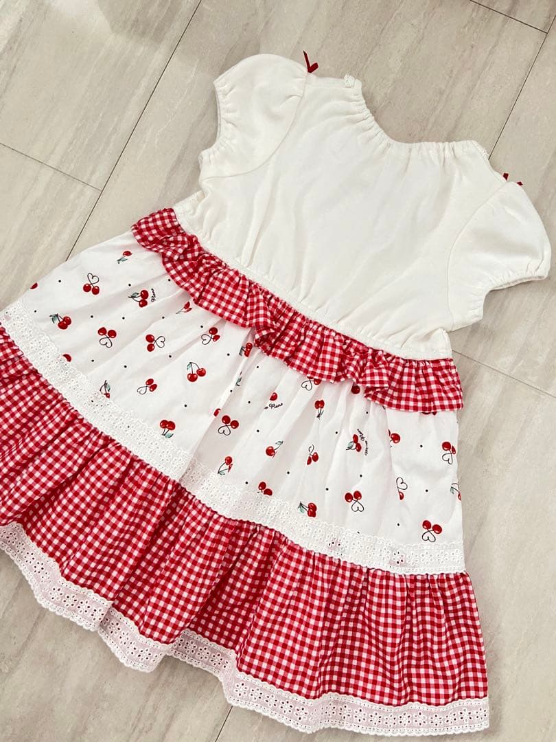 新品未使用　メゾピアノ　ワンピース　90 さくらんぼ