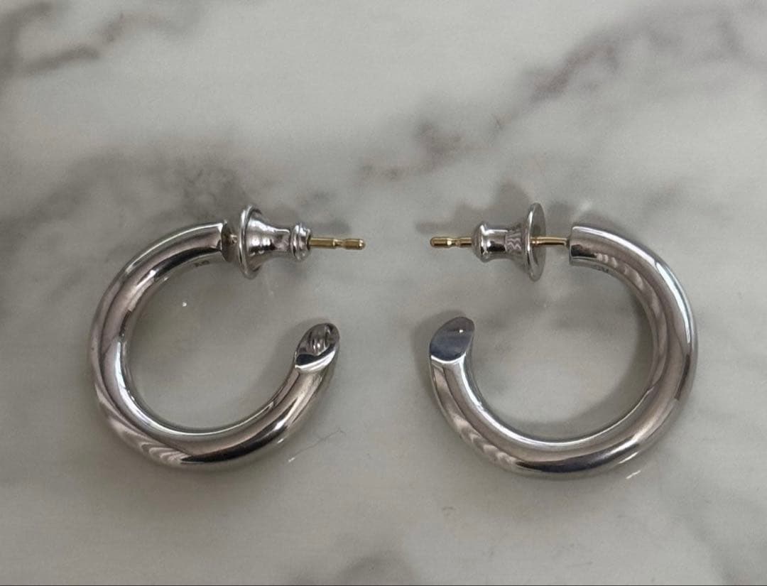キャリアリング プラシーボ 501 美品 シルバー925 フープ ピアス