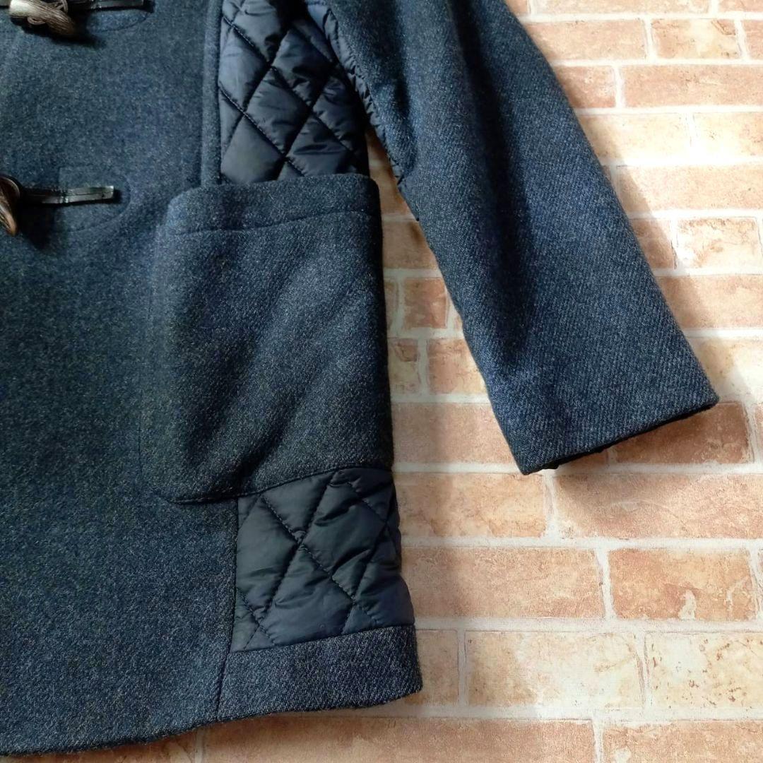 極美品☆　ポールスミス　異素材ダッフルコート　キルティング　グレー　42