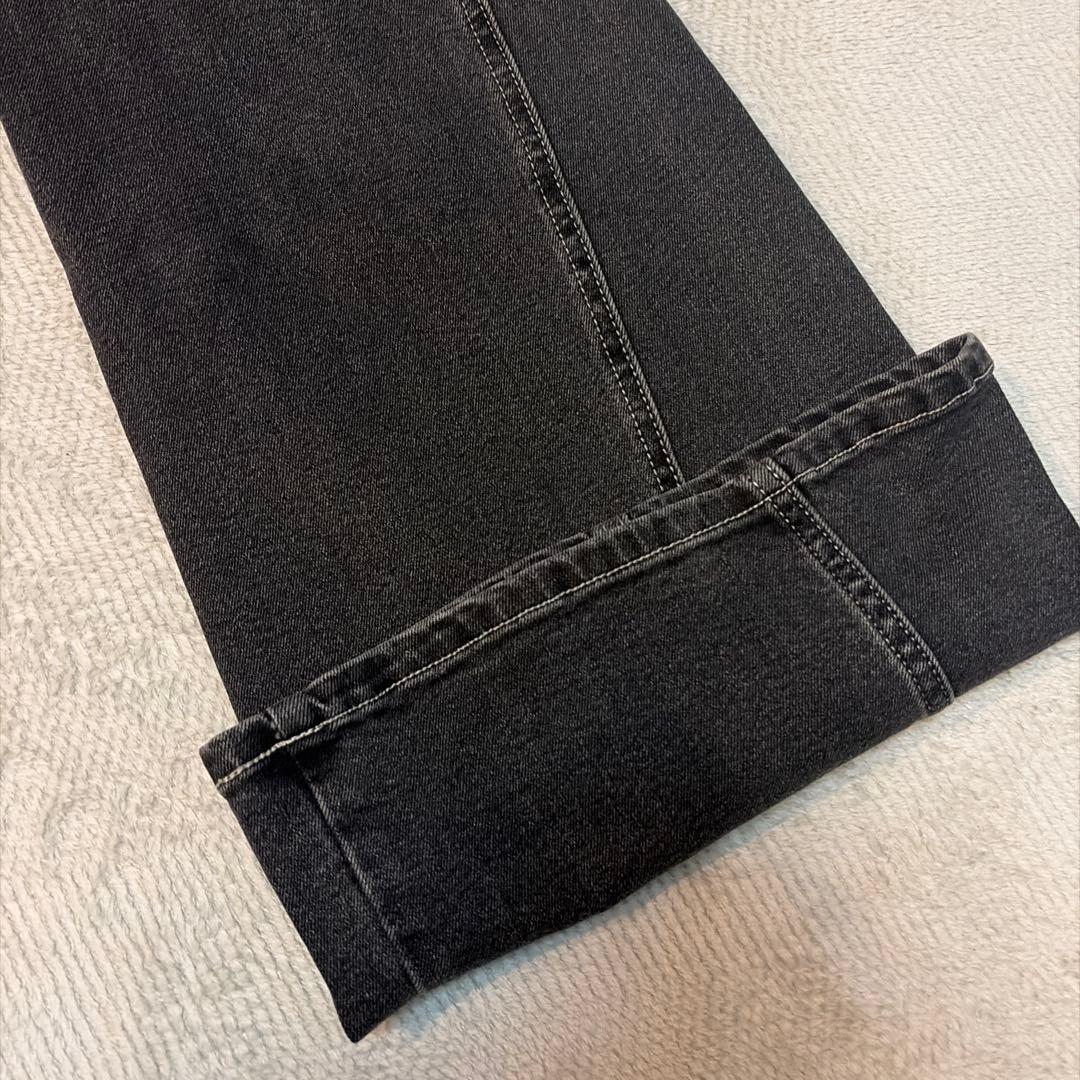 【美品】SNIDEL Sustainableストレッチフレアデニムパンツ BLK