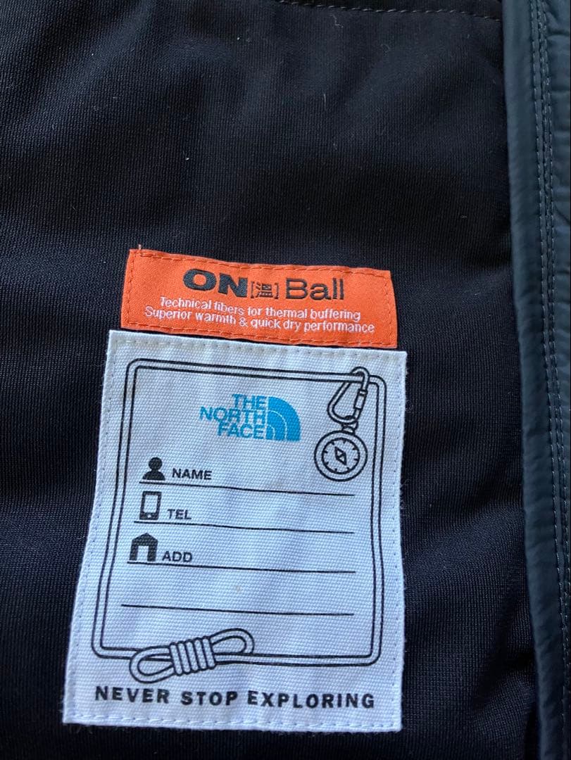 ザノースフェイス　ダウンジャンパー　黒　S〜M ノーカラー