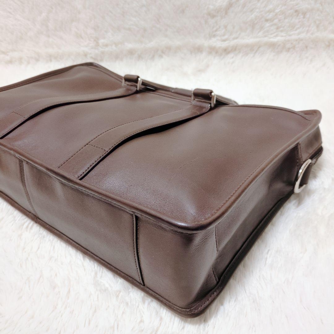COACH コーチ ビジネスバック ブリーフケース レザー ブラウン 2WAY