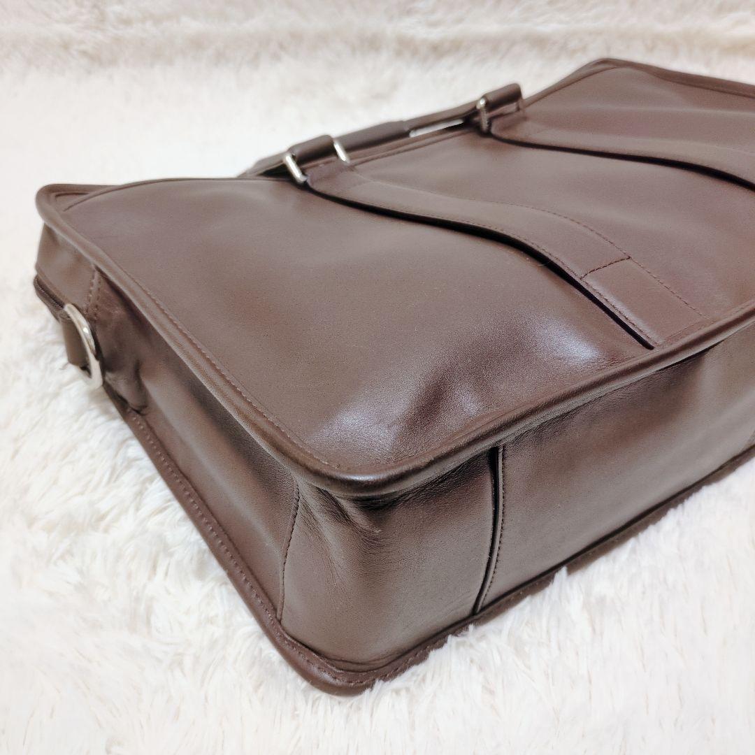 COACH コーチ ビジネスバック ブリーフケース レザー ブラウン 2WAY