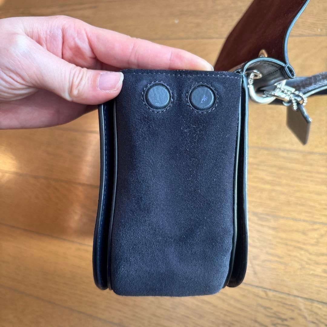 コーチ　ブラックレザーハンドバッグ 2way coach