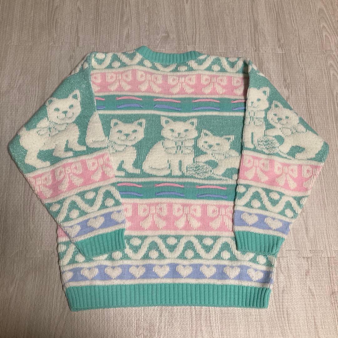 ファンシーニットセーター　猫ちゃん