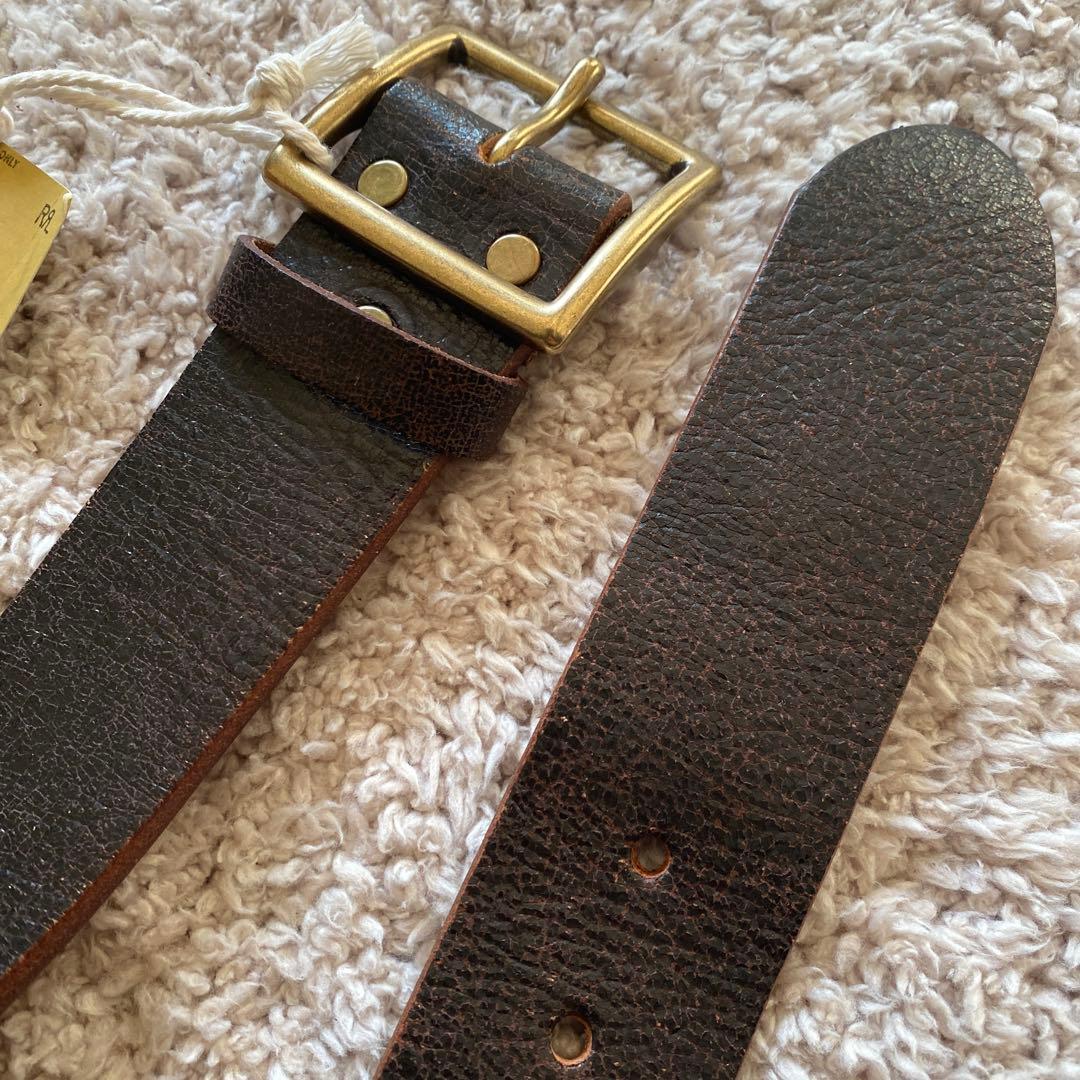 RRL DOUBLE RL 高級レザーベルト イタリア製