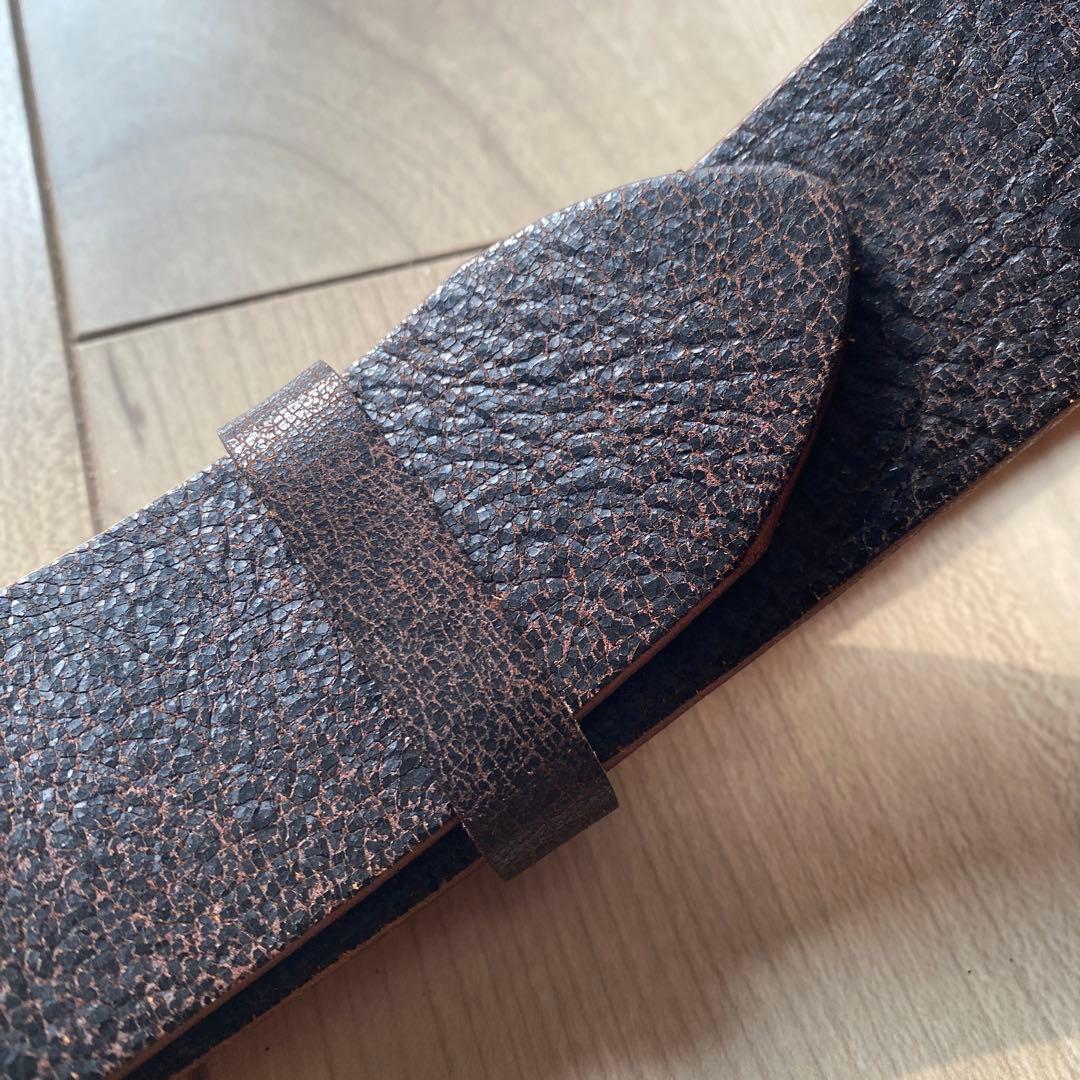 RRL DOUBLE RL 高級レザーベルト イタリア製