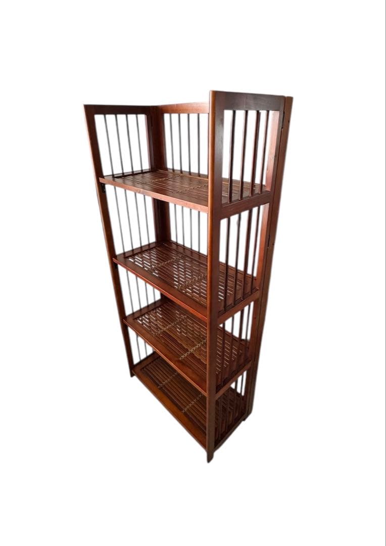 【Emi様】折り畳み可バンブーシェルフ4段 幅60cm