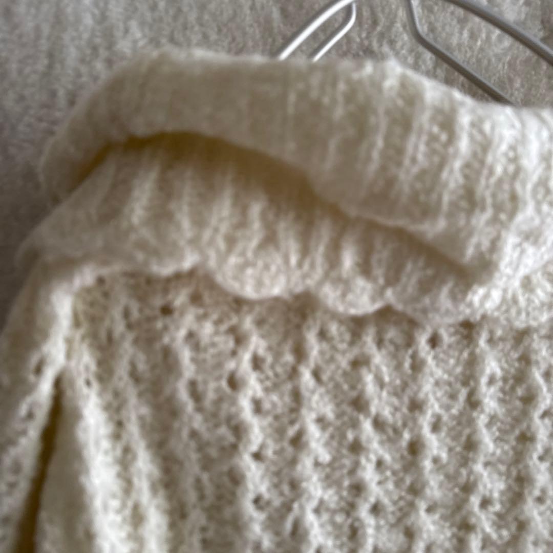 【訳あり特価】リズリサ　オフショルオフホワイト セーターLIZ LISAリボン付