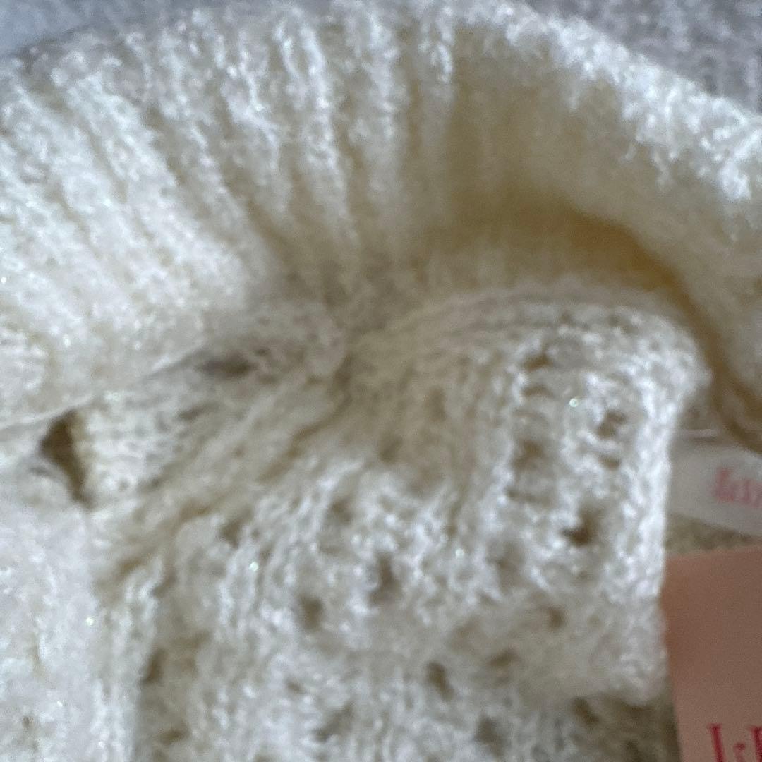 【訳あり特価】リズリサ　オフショルオフホワイト セーターLIZ LISAリボン付