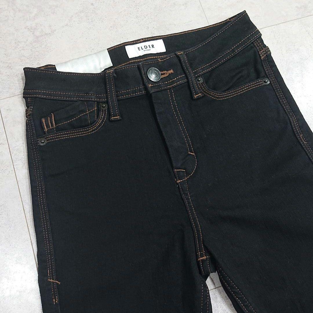 EMODA ELDER NUED J/W DENIM 黒 スキニー デニム S