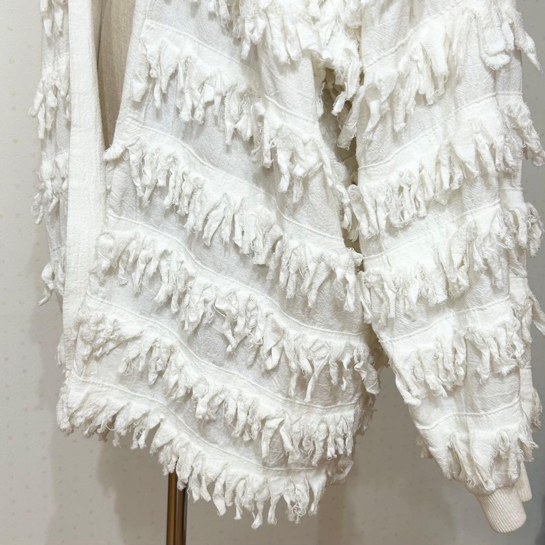 Paula Sweet 80s USA vintage フリンジカーディガン L