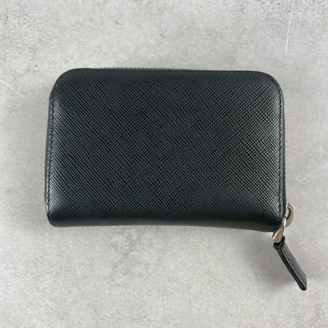 【極美品 付属品完備】PRADA ケース 三角ロゴ サフィアーノレザー 黒