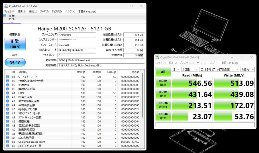 ThinkPad X240　i5／8GB メモリ／512GB SSD／オフィス