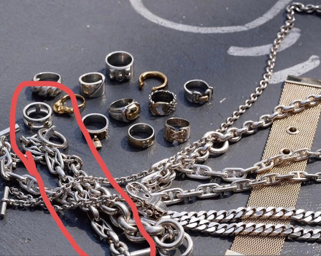 エルメス ブレスレット ヴィンテージ 希少 SV800 シェーヌダンクル