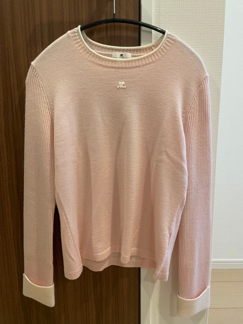 未使用 クレージュ　アンゴラ 入り　ピンク ニット