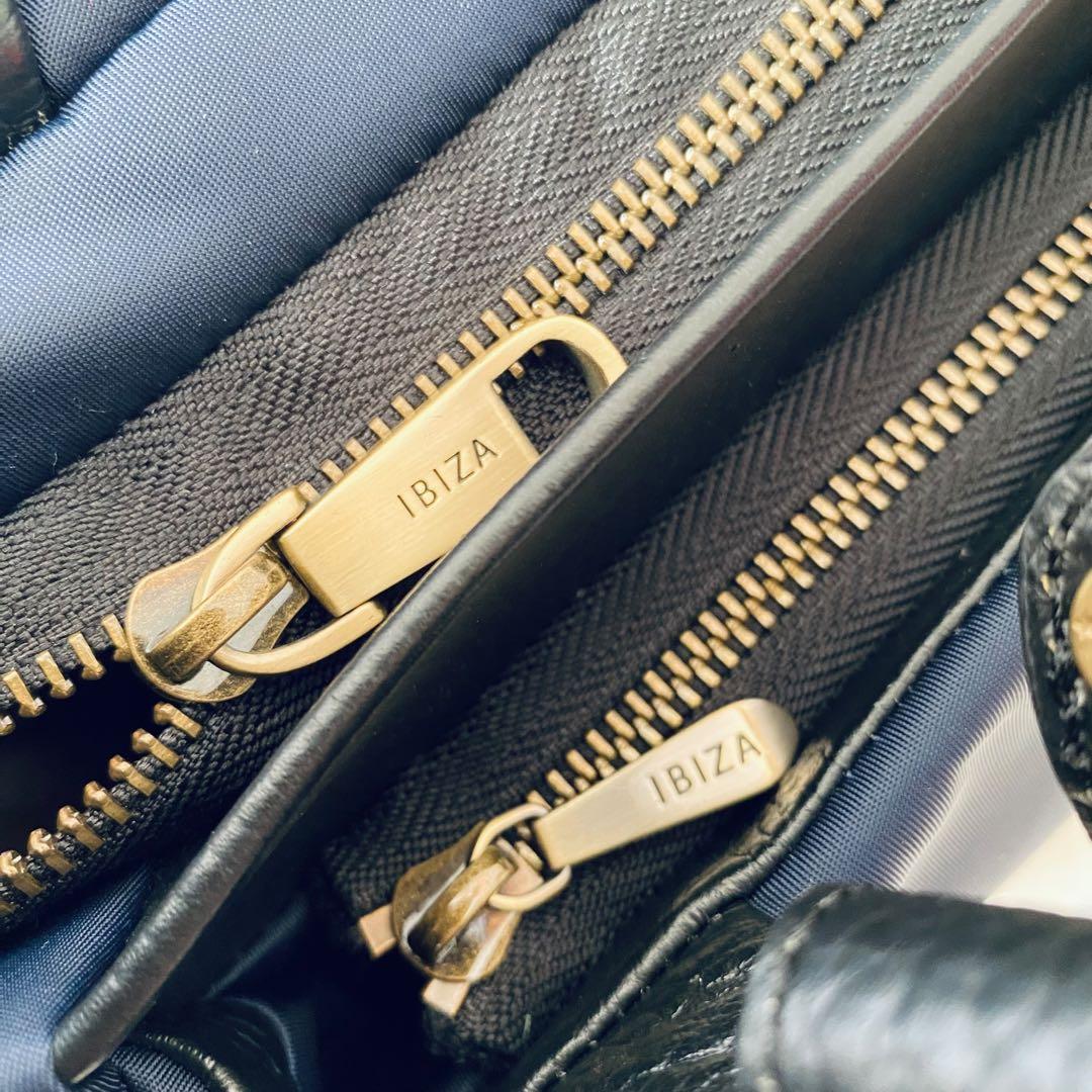 IBIZA イビサ【極美品】ディアリオ 2way ナイロン＆レザーリュック