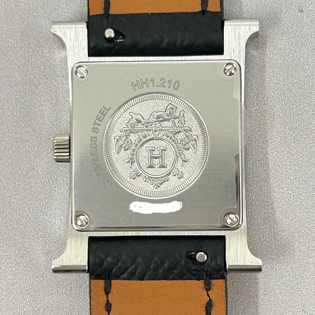 エルメス 腕時計《 Hウォッチ 》ミニ HH1.210 ブラック 黒 シルバー