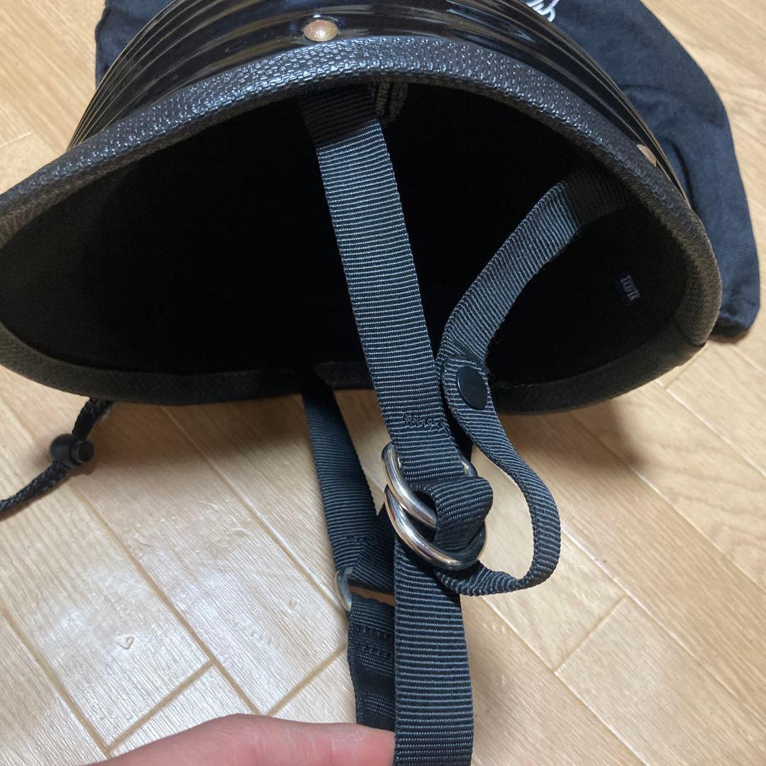 TT@CO リブリブジョッキー　ブラック ハーフ　ヘルメット 収納袋付き