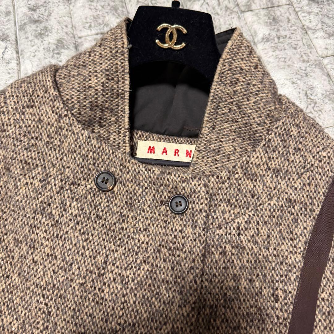 【りっつ】MARNI マルニ　ツイードジャケット　リボン　イタリア製