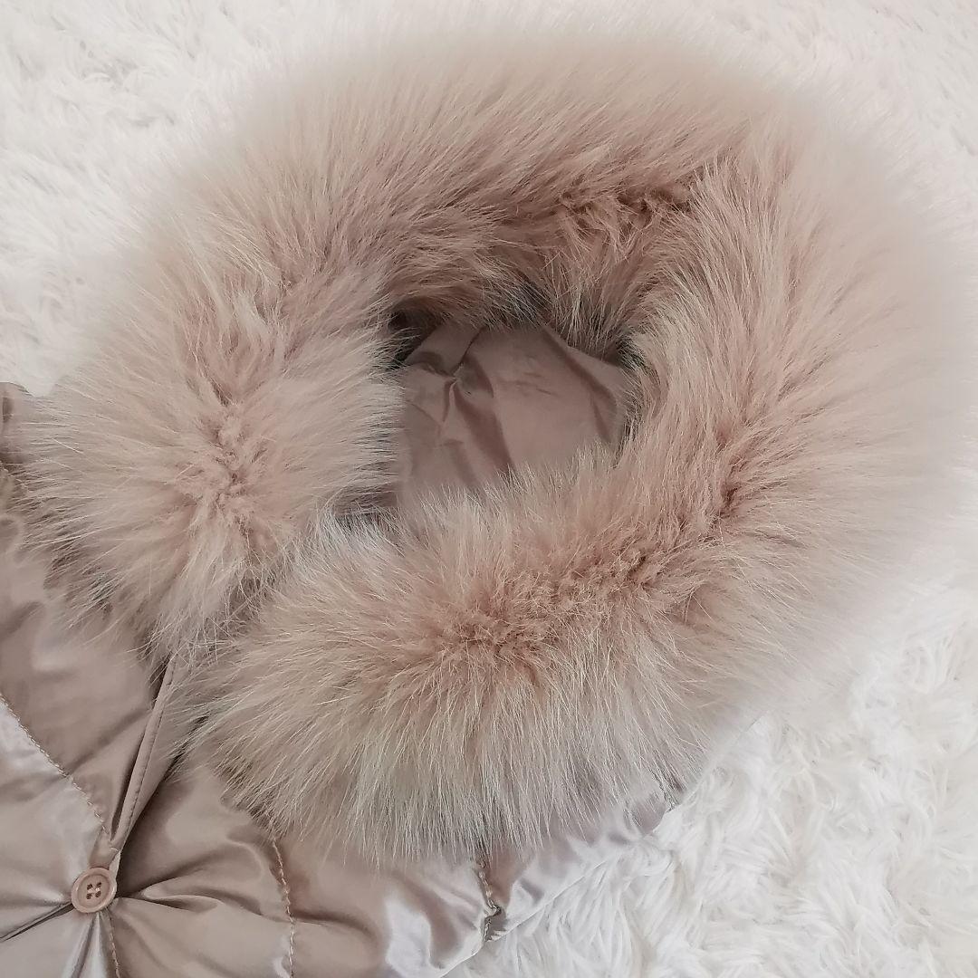 エスマックスマーラ リバーシブル 洗える グースダウンコート ファー ベルト S