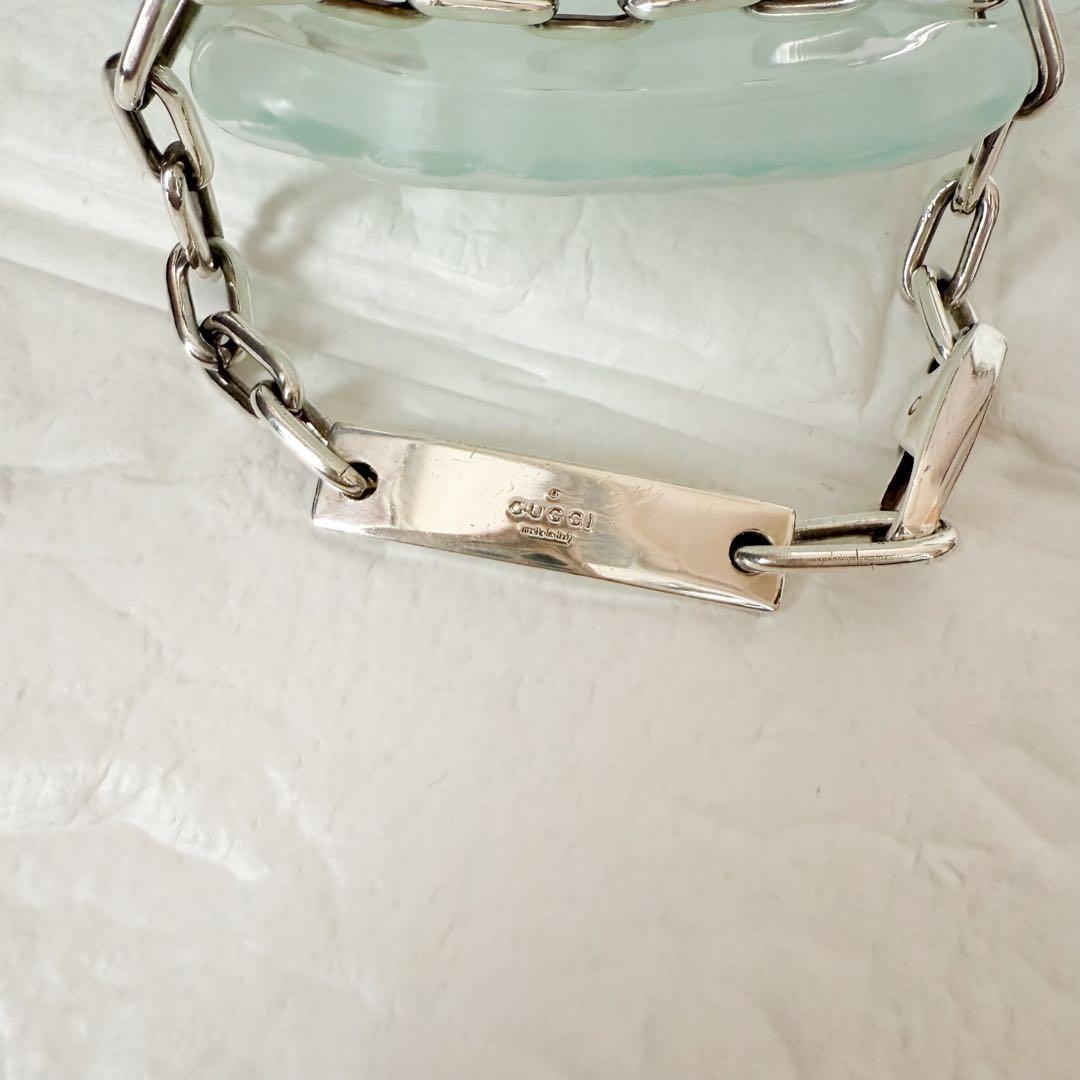 鑑定済美品！GUCCI グッチ タグプレートチェーンブレスレット シルバー925