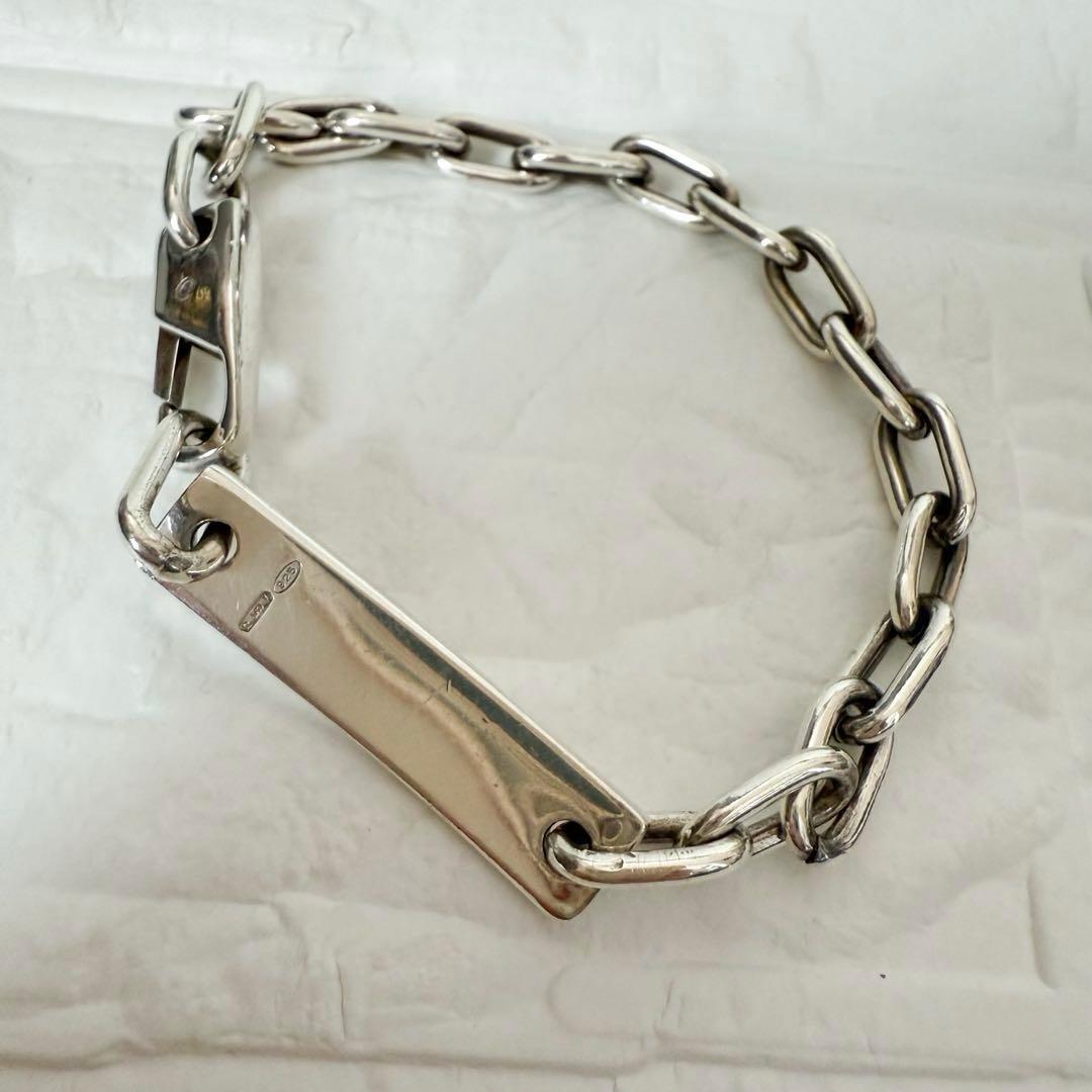 鑑定済美品！GUCCI グッチ タグプレートチェーンブレスレット シルバー925