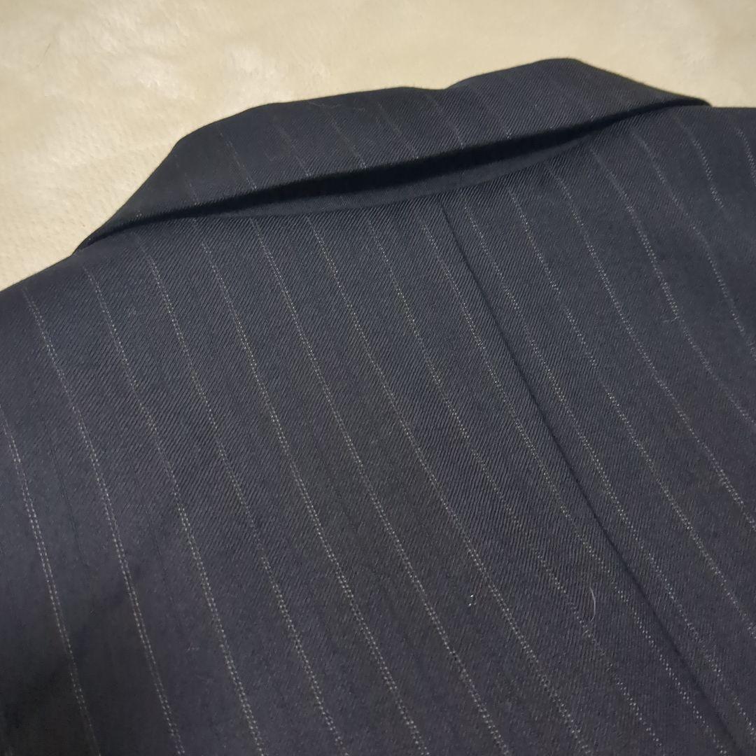 theory　セオリー パンツスーツ 紺　ストライプ カシミヤ　セットアップ