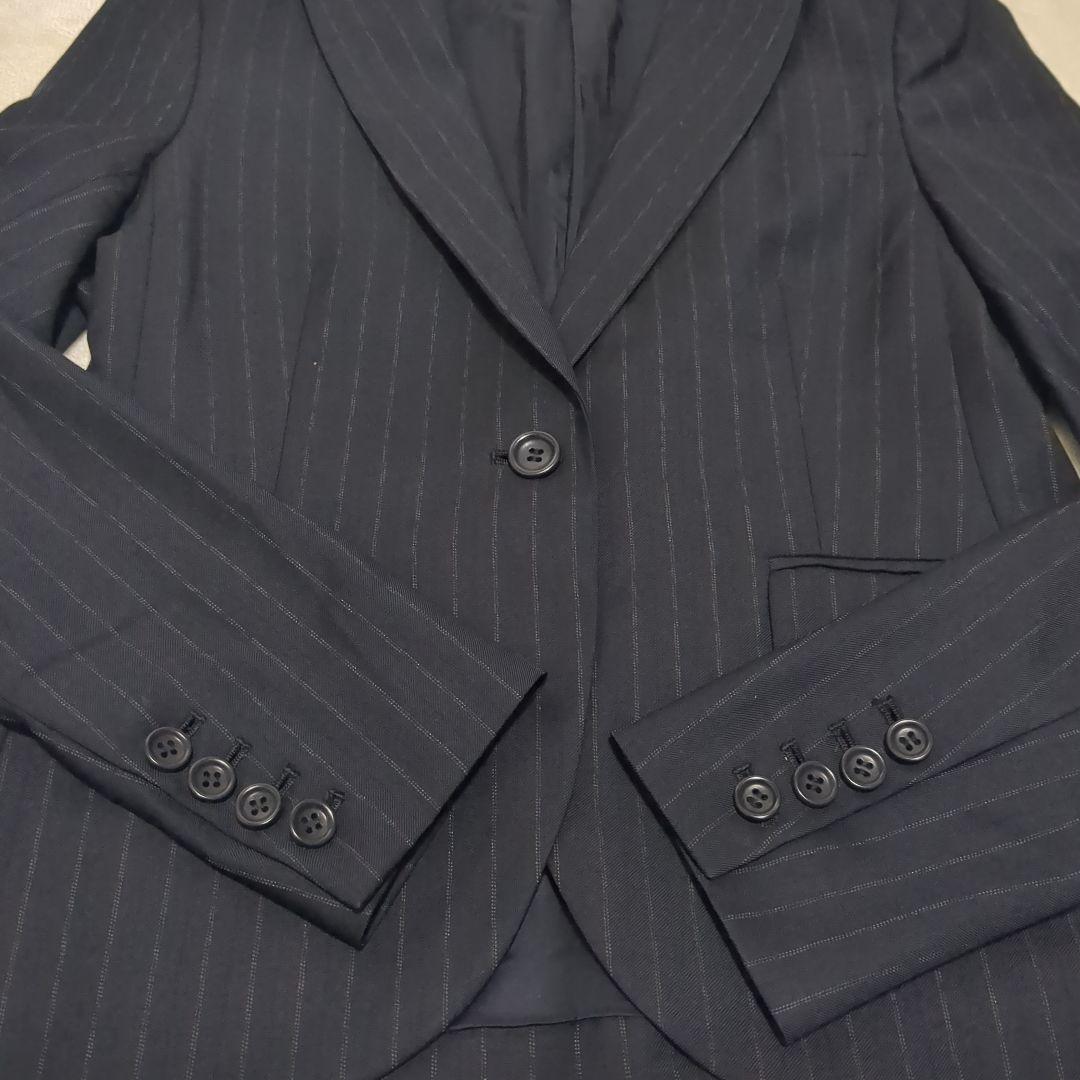 theory　セオリー パンツスーツ 紺　ストライプ カシミヤ　セットアップ