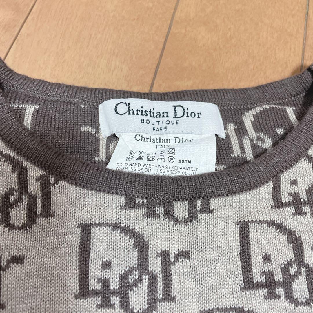 【美品】Dior 総柄ニットセーター