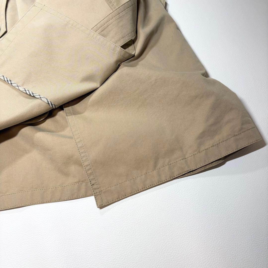 バーバリーブルーレーベル トレンチスカート 金ボタンM ホースロゴ