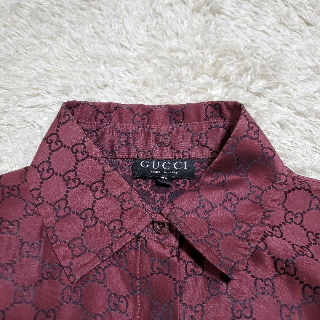 美品✨GUCCI　グッチ　長袖シャツ　シルク混　トムフォード期　40
