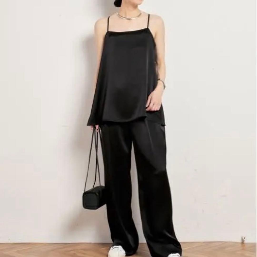 AP STUDIO サテンジョーゼットキャミソール