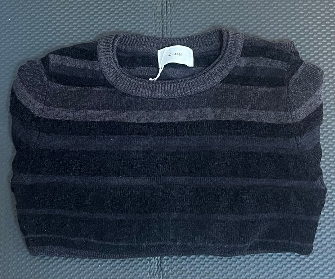 【週末値下】CLANE☆MOLE MIX BORDER KNIT TOPS ２