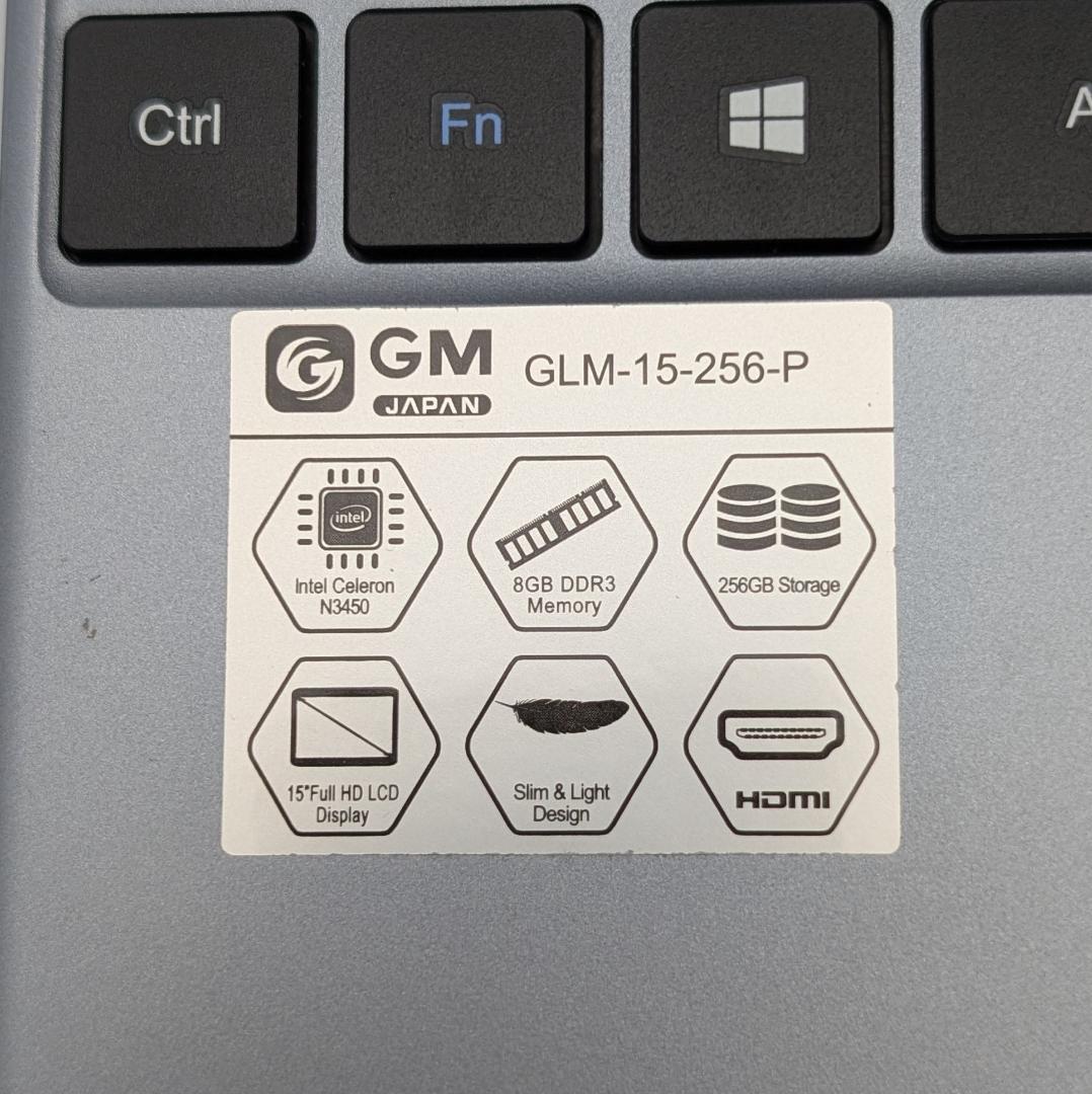 GM JAPAN GLM-15-256-P SSD搭載ノートPC
