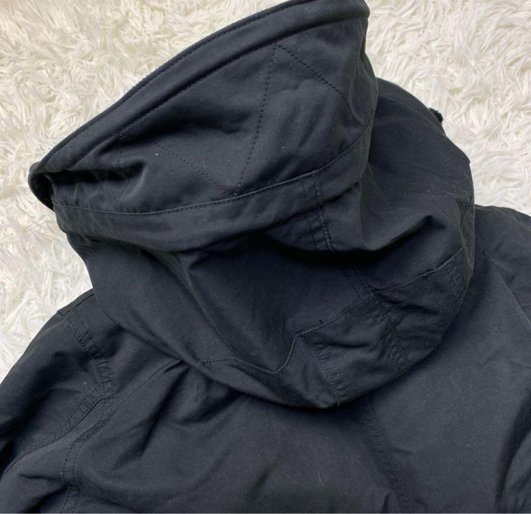 THE RERACS ボア付き ショートモッズコート ベスト ライナー ブラック